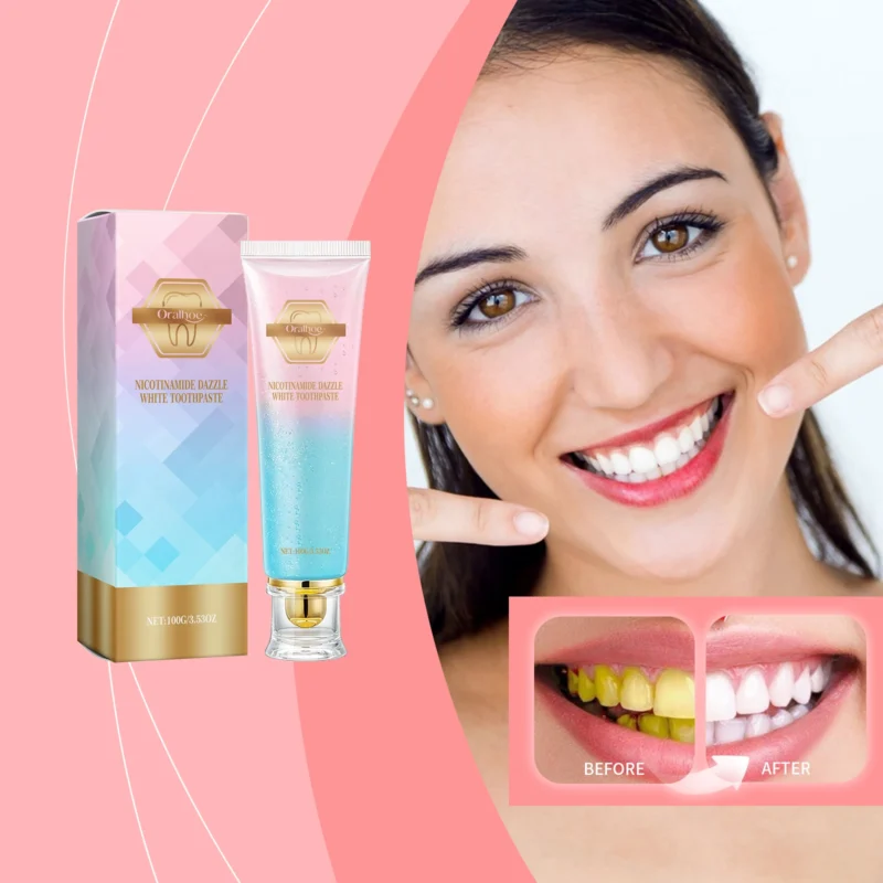 Oralhoe Niacinamide Toothpaste – Removes Plaque, Soothes Gums, Brightens Teeth & Freshens Breath with Mint