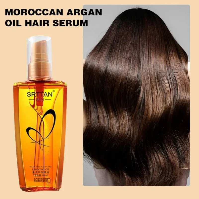 Moroccan Argan Oil Hair Serum – Lightweight Mist for Split Ends, Frizz & Flyaways, Repairs Hair with Gloss & Shine